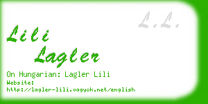 lili lagler business card